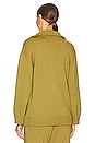 view 4 of 5 Domani Oversized Half Zip Sweater in Chartreuse