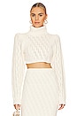 view 1 of 4 Laraine Cable Turtleneck Sweater in Ivory