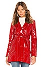 view 1 of 5 Cropped Patent Trench in Red
