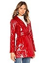view 3 of 5 Cropped Patent Trench in Red