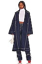 view 1 of 4 Vivi Denim Trench Coat in Indigo Dark Rinse