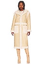 view 2 of 4 Adriano Coat in Tan & Creme Sherpa
