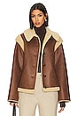 view 1 of 6 Bona Shearling Jacket in Burnished Brown
