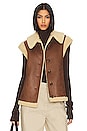view 3 of 6 Bona Shearling Jacket in Burnished Brown