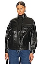 view 2 of 5 Halle Faux Leather Bomber Jacket in Black