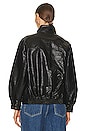 view 4 of 5 Halle Faux Leather Bomber Jacket in Black