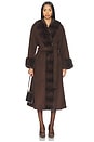 view 1 of 3 Mara Coat in Chocolate Brown