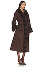 view 2 of 3 Mara Coat in Chocolate Brown