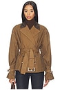 view 1 of 4 Cara Trench Jacket in Brown