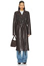 view 1 of 5 Madison Trench Coat in Dark Brown