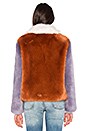 view 4 of 5 Faux Fur Jacket 413 in Rust & Lilac