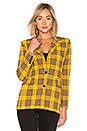 view 2 of 5 Boxy Blazer in Mustard Plaid