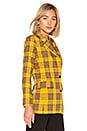 view 3 of 5 Boxy Blazer in Mustard Plaid