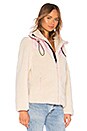 view 2 of 4 Sherpa Fleece Jacket in Ivory & Pink