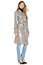 view 3 of 4 Vinyl Trench Coat in Grey Plaid