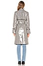view 4 of 4 Vinyl Trench Coat in Grey Plaid