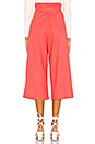view 3 of 4 Wide Leg Paperbag Pant in Coral