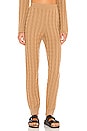 view 1 of 4 Cashmere Cable Knit Easy Pant in Camel