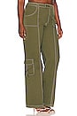 view 4 of 8 Noa Cargo Pant in Olive Green