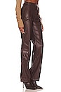 view 2 of 4 Germano Faux Leather Cargo Pant in Dark Chocolate