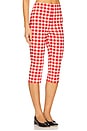 view 2 of 6 Lizzie Capri in Red Gingham Print