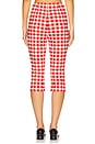 view 4 of 6 Lizzie Capri in Red Gingham Print