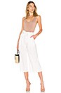 view 4 of 4 Wide Leg Paperbag Pant in White
