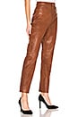 view 2 of 4 Leather Straight Leg Pants in Brown