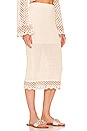 view 2 of 4 Lanita Crochet Midi Skirt in Ivory & Nude