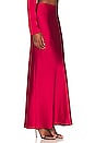 view 2 of 4 Preston Column Maxi Skirt in Red