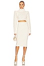 view 4 of 4 Laraine Cable Knit Midi Skirt in Ivory