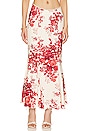 view 1 of 4 Concetta Maxi Skirt in Red & Cream Floral