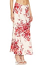 view 2 of 4 Concetta Maxi Skirt in Red & Cream Floral