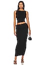 view 4 of 4 Lorenza Cinched Maxi Skirt in Black