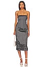view 4 of 4 Delfina Midi Skirt in Charcoal