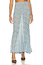 view 1 of 4 Serafina Lace Maxi Skirt in Shadow Blue