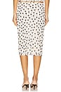 view 4 of 6 Carla Skirt in Cream And Black Dot
