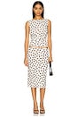 view 5 of 6 Carla Skirt in Cream And Black Dot