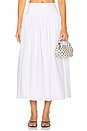 view 1 of 6 Brigette Midi Skirt in White