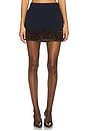 view 1 of 6 Robby Mini Skirt in Navy And Leopard Faux Fur