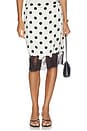 view 1 of 7 JUPE AVELINE in Ivory And Black Polka Dot