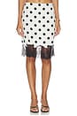 view 2 of 7 JUPE AVELINE in Ivory And Black Polka Dot