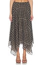 view 1 of 6 Velora Midi Skirt in Moss Brown Plaid
