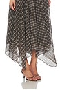 view 7 of 6 Velora Midi Skirt in Moss Brown Plaid
