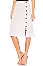 view 2 of 4 Button Up Midi Skirt in White