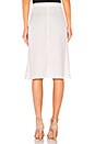 view 3 of 4 Button Up Midi Skirt in White