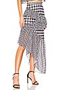 view 2 of 4 JUPE TAILLE HAUTE ASYMMETRIC in Mixed Gingham