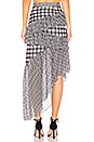 view 3 of 4 JUPE TAILLE HAUTE ASYMMETRIC in Mixed Gingham