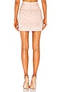 view 3 of 4 Asymmetrical Mini Skirt in Peach On Pink