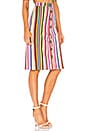 view 2 of 4 Button Up Midi Skirt in Rainbow Stripe